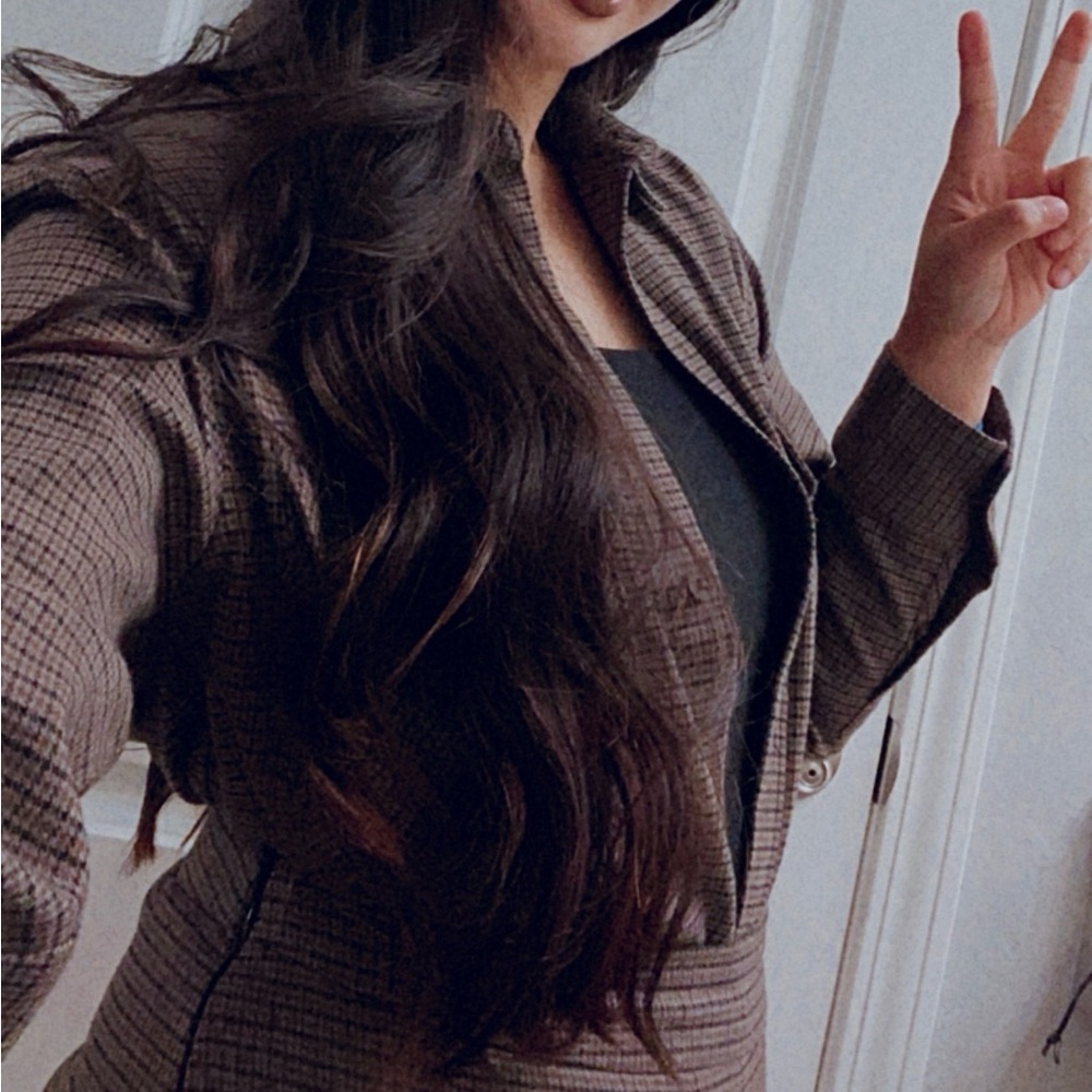 Mini Skirt Set Oversized Flannel Shirt